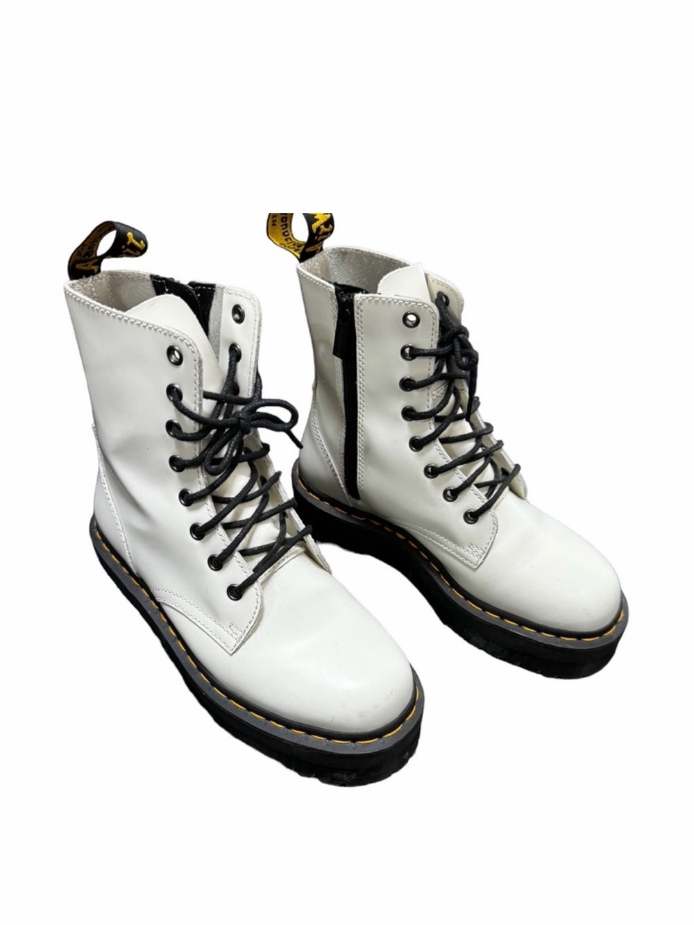 Dr. Marten Jadon Boot Smooth Leather Platform White